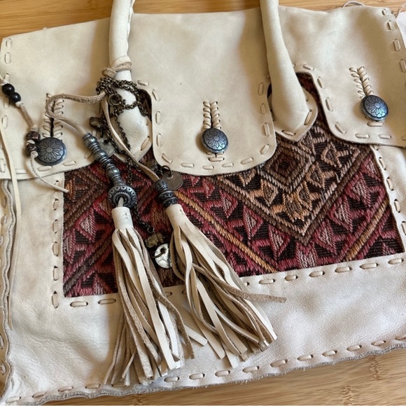 Simone Camille Leather Embroidered Bag - Picture 2 of 9